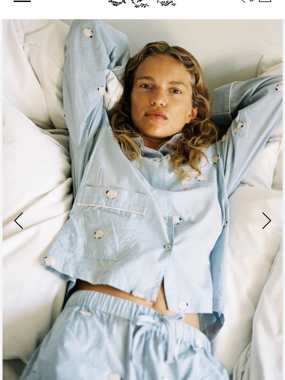 Sea New York Light Blue Women’s Cotton Pajama top- XS